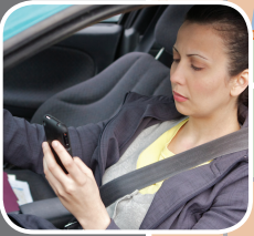 Image from Distracted Driving  poster by WorkSafeBC, ICBC, RCMP, and partners