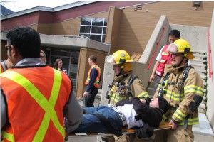 Tourism Whistler stages a mock rescue during NAOSH Week 2011