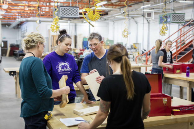 Photo of women in trades course