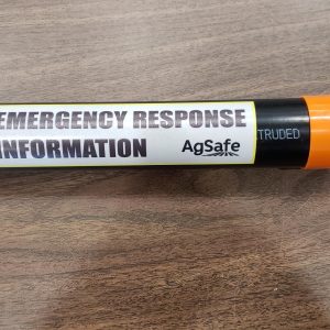 Photo of an emergency information tube.