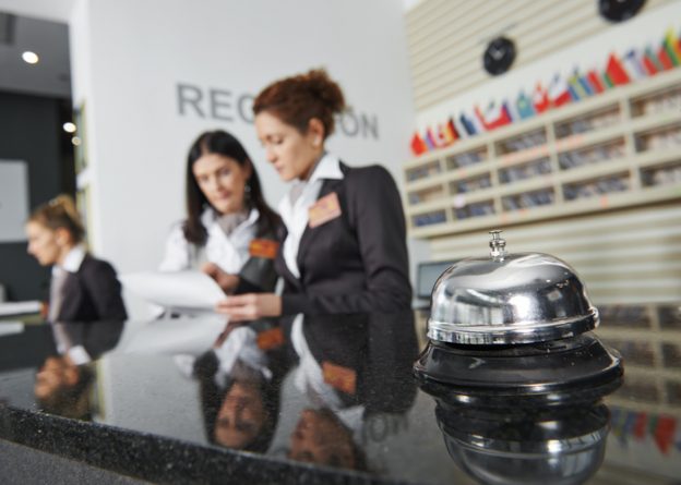 Photo of hotel receptionists working